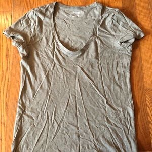 green PINK v-neck shirt